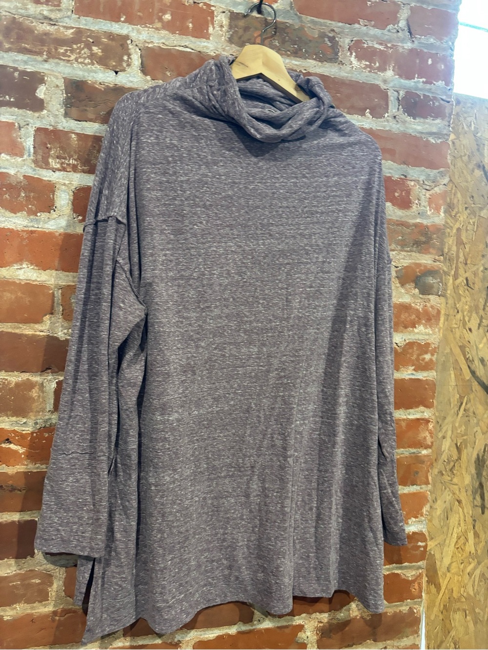 We The Free Soft Heathered Lavender Turtleneck Sweater